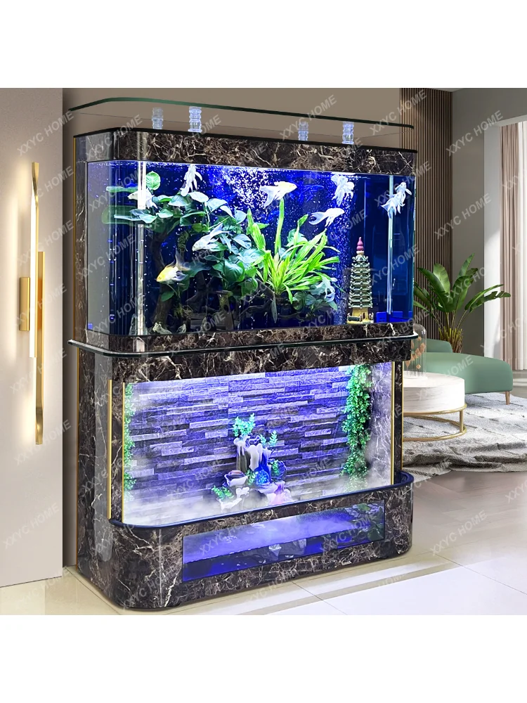 Fish Tank Large 2023 New Home Living Room Small Glass Vertical Ecological Turtle Dedicated Aquarium