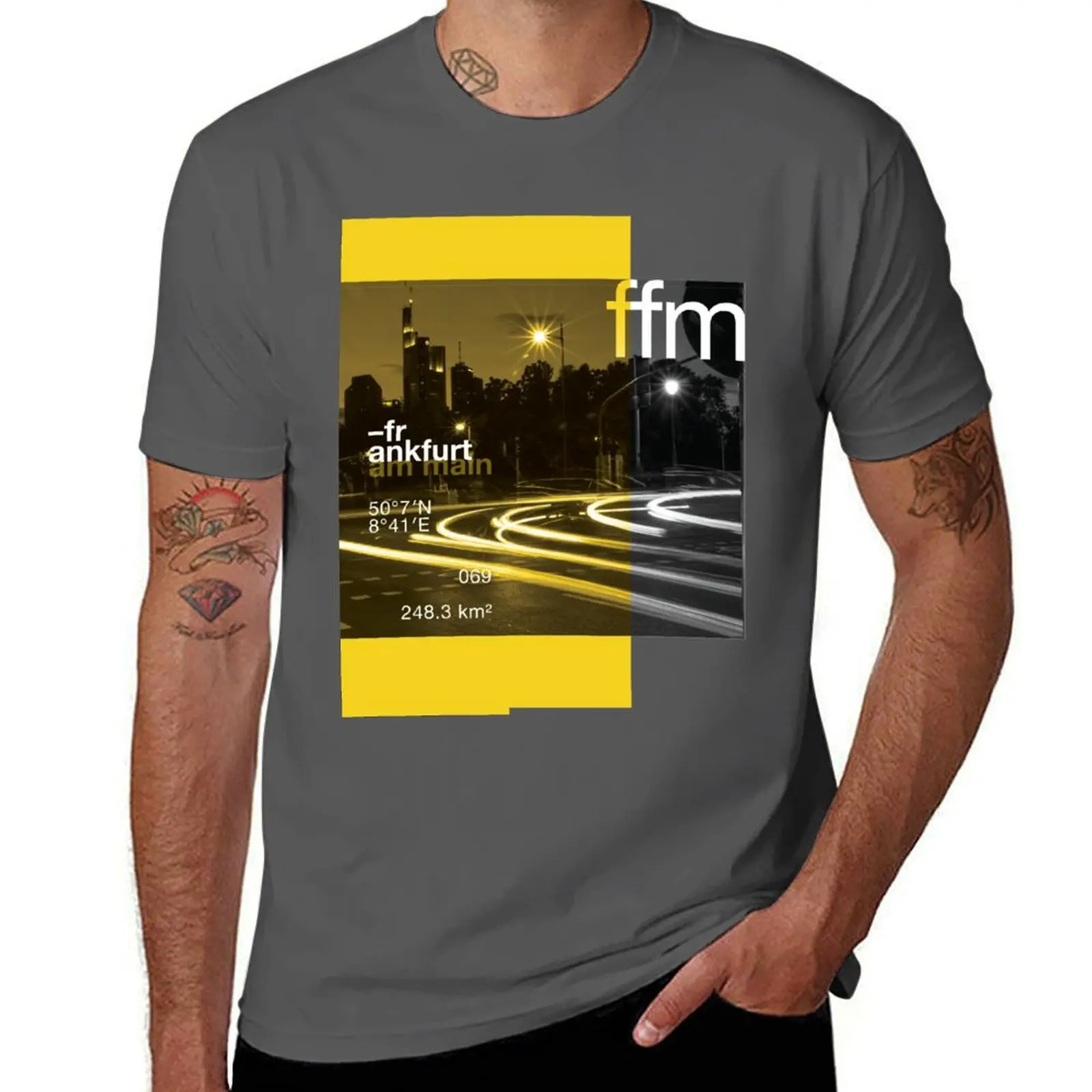 Frankfurt am Main T-Shirt Sweat Resistant Workout Tee Shirt