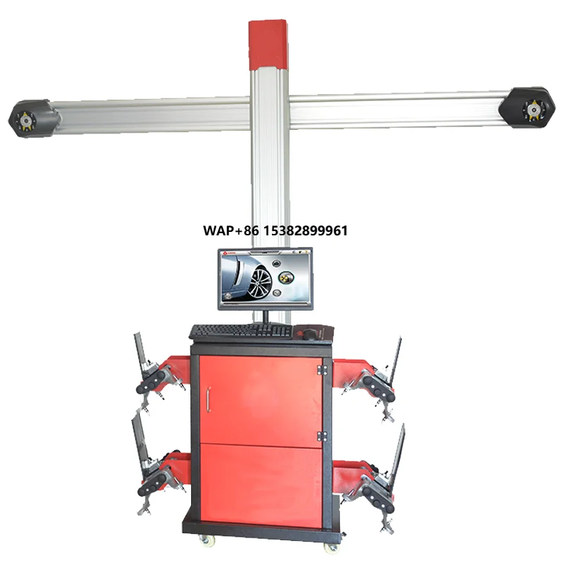 KARJOYS Wheel Alignment Machine 220V 3D Four Wheel Aligner with Single Screen 3D Wheel Alignment Equipment with Cabinet