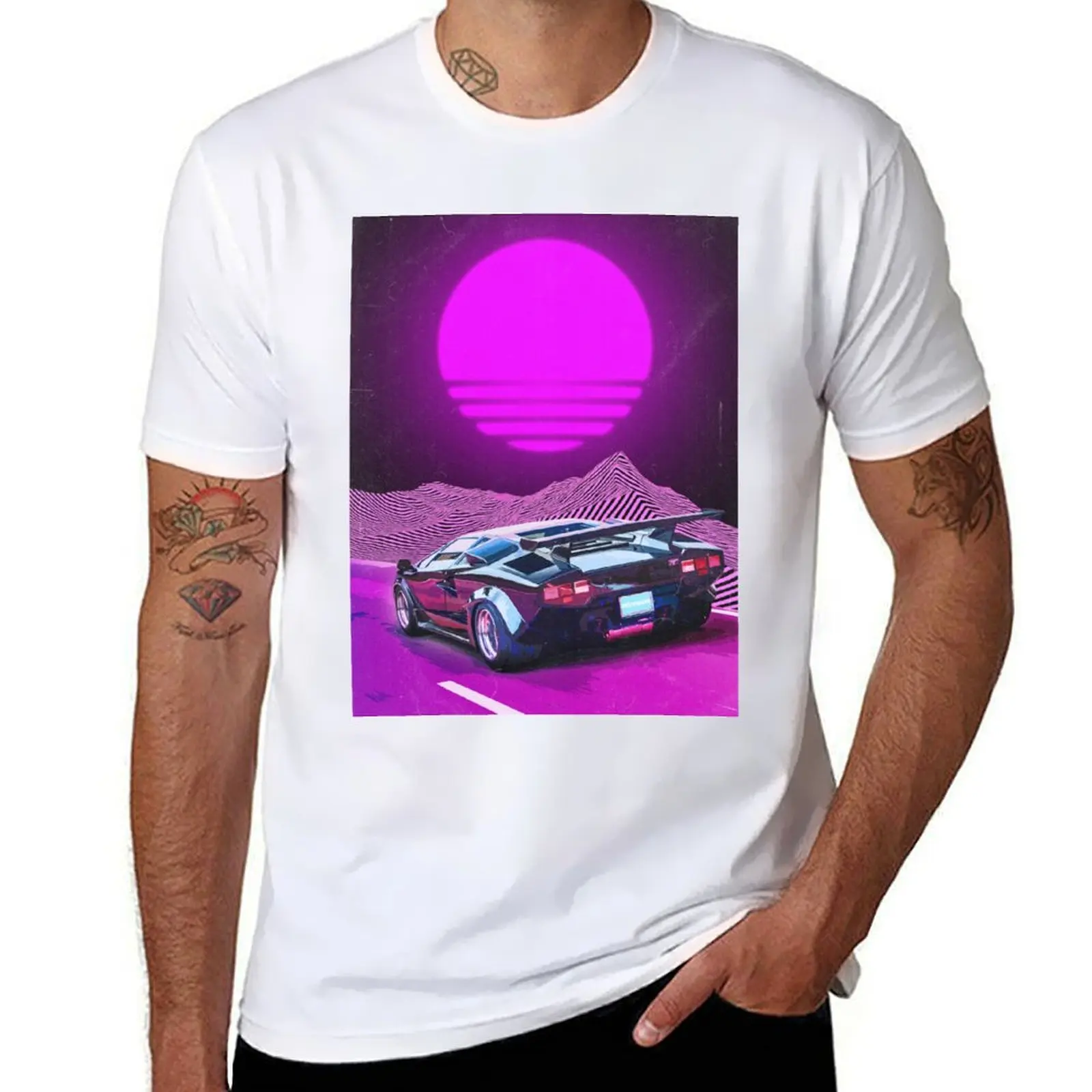 

plain shirt high man t quality Retrowave man t luxury cotton t shirts T-Shirt man shirt Countach brand