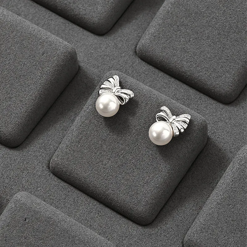 Oirlv 12 Grids Jewelry Organizer Tray Grey Ring Earring Bangle Necklace Pendent Jewelry Display Tray Velvet Jewelry Organizer