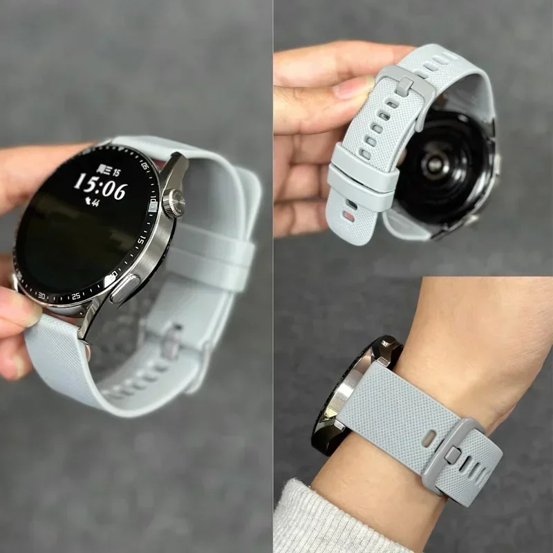 20 مللي متر/22 مللي متر سيليكون الفرقة لساعة سامسونج جالاكسي 7/6/5/pro/4/الكلاسيكية 42 مللي متر معصمه الرياضة سوار هواوي gt 18 مللي متر حزام ساعة اليد