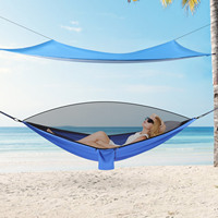 Portable 2-in-1 Camping Hammock with Mosquito Net & Waterproof Tarp 200kg Capacity Lightweight for Outdoor Hiking Travel