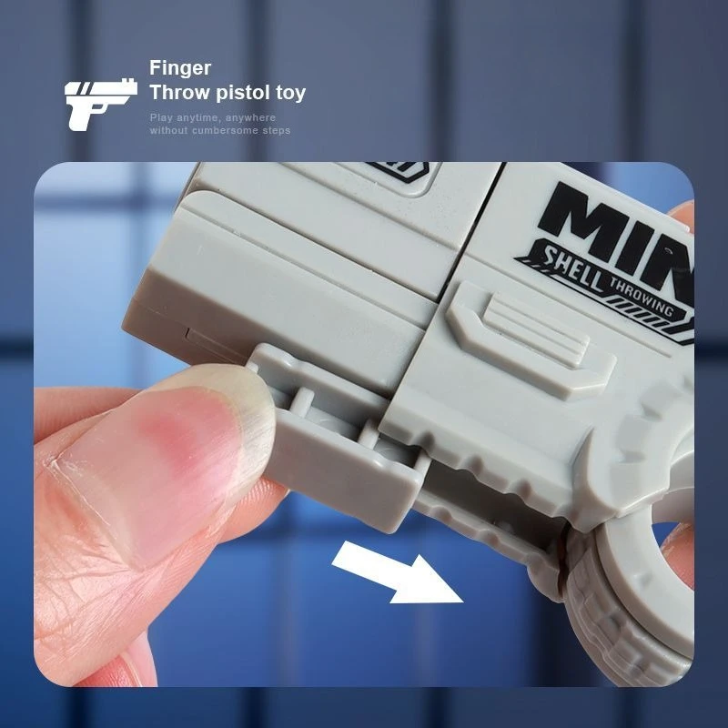 Children Adult Decompression Ring Guns Carrot Toy Gun Shell Ejection Soft Bullets Launcher Mini Press Firing Pistol Model