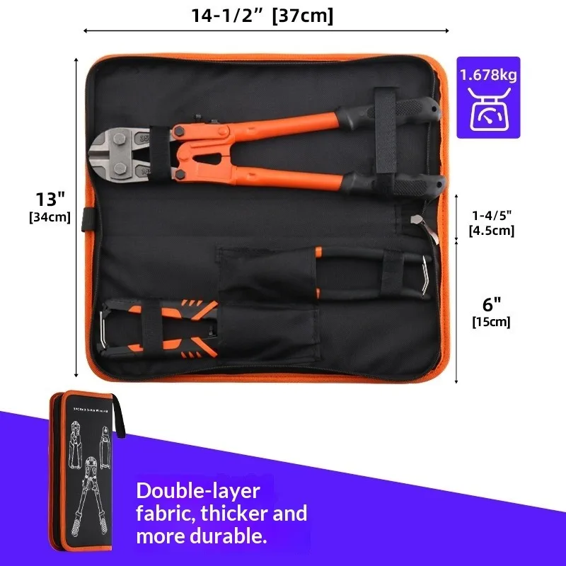 3-Piece Cable Cutter Set, Cr-V Steel, Import Supply, 14