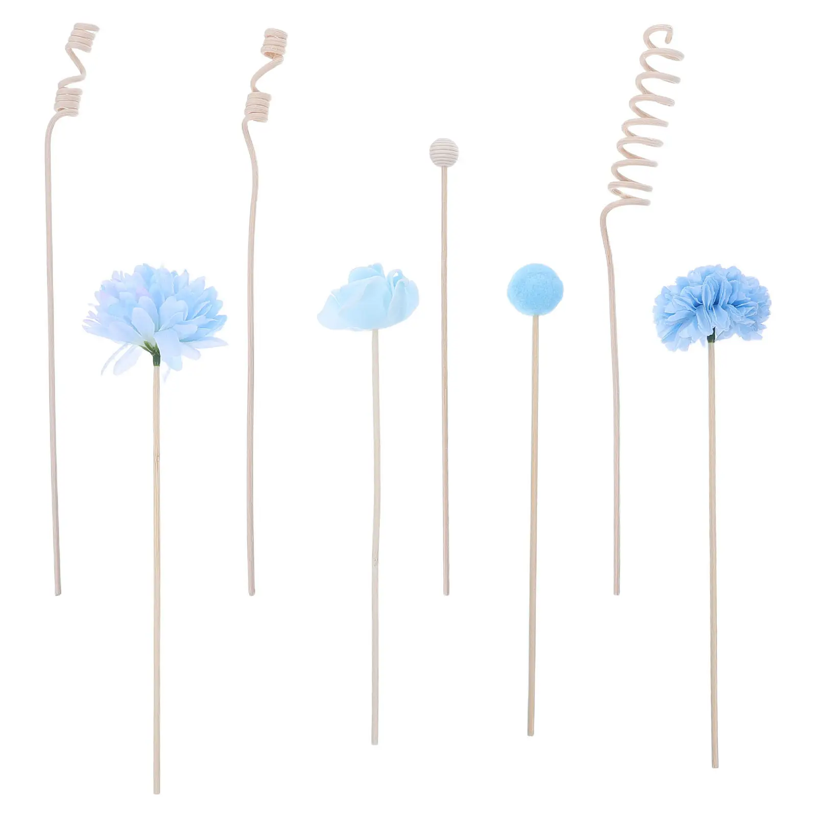 8Pcs Dried Flower Reed Diffuser Sticks Natural Rattan Aromatherapy Refill Flower Scent Diffuser for Room Fragrance