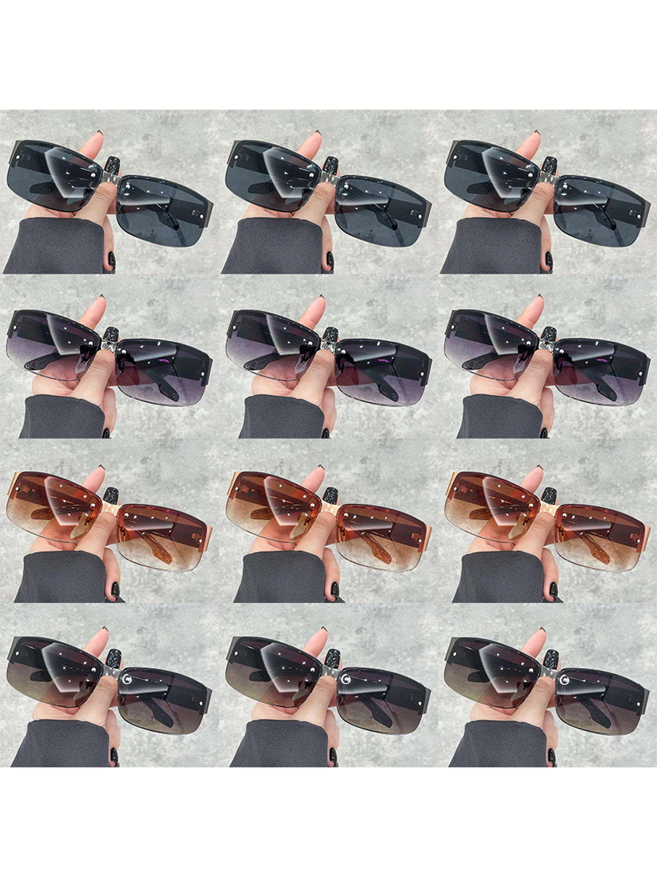 AliExpress LAOTING.JIANG 12PCS Fashion Gradient lenses Sunglasses Men Women Running Mountaineering Fishing Eyewear MTB Outdoor Protective Glasses