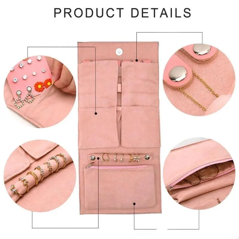 

Стильный рулон украшений для путешествий и домашнего использования сохраняет предметы в чистоте