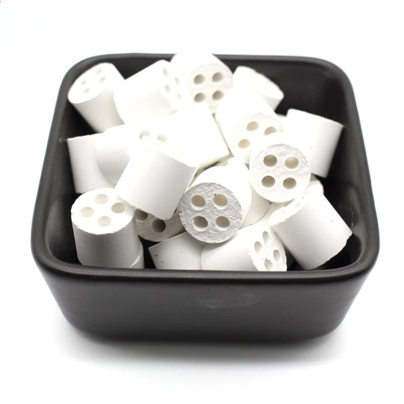 

100PCS Ceramic Corundum Tube Thermocouple Sensor Protective High Temperature With 4 Inner Holes