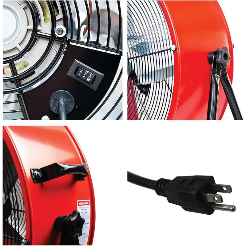 مروحة صناعية Maxx Air مقاس 24 بوصة شديدة التحمل - مروحة طبلة متينة لورشة العمل - مراوح متجر قوية شديدة التحمل للاستخدام الصناعي