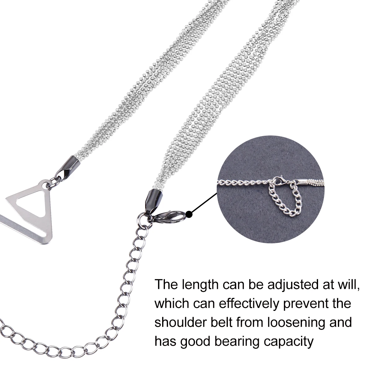 

2Pcs Bra Strap Underwear Metal Girdle Adjustable Tassel Shoulder Silver Women Clothing Accessories Durable Decorations Easy Wear