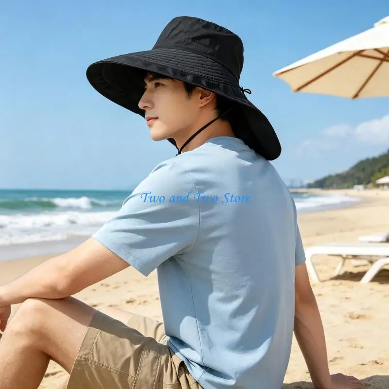 HX6F Outdoor Adventure Fishing Hat Adjustable Fit Sun Protective Lightweight Headwear