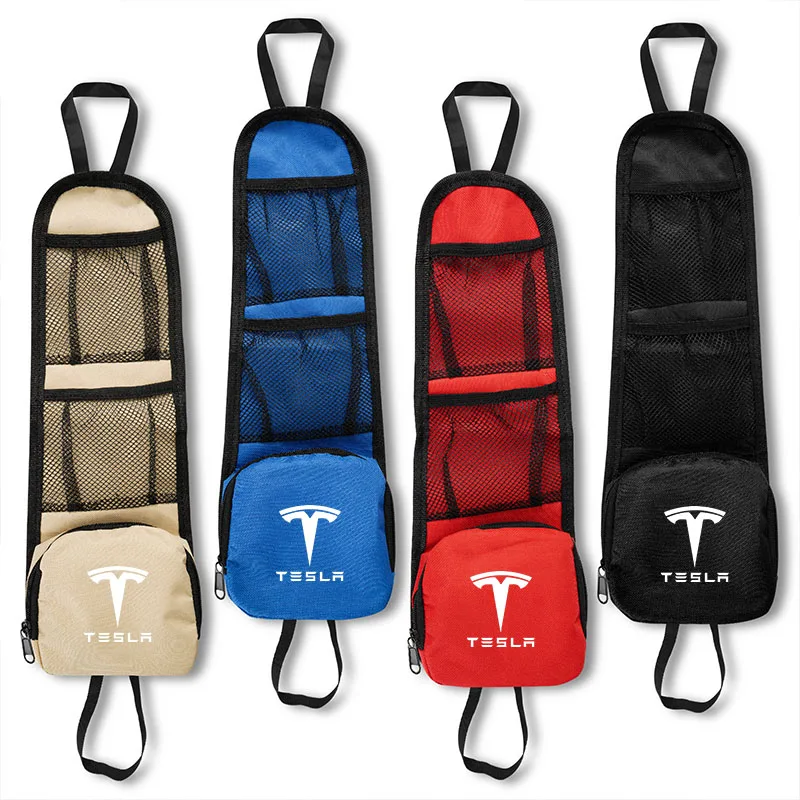 Chair Side Storage Bag for Car Large Capacity Stuff Holder For tesla model 3 X S Y Accessories Travel Organizer Stowing Tidying