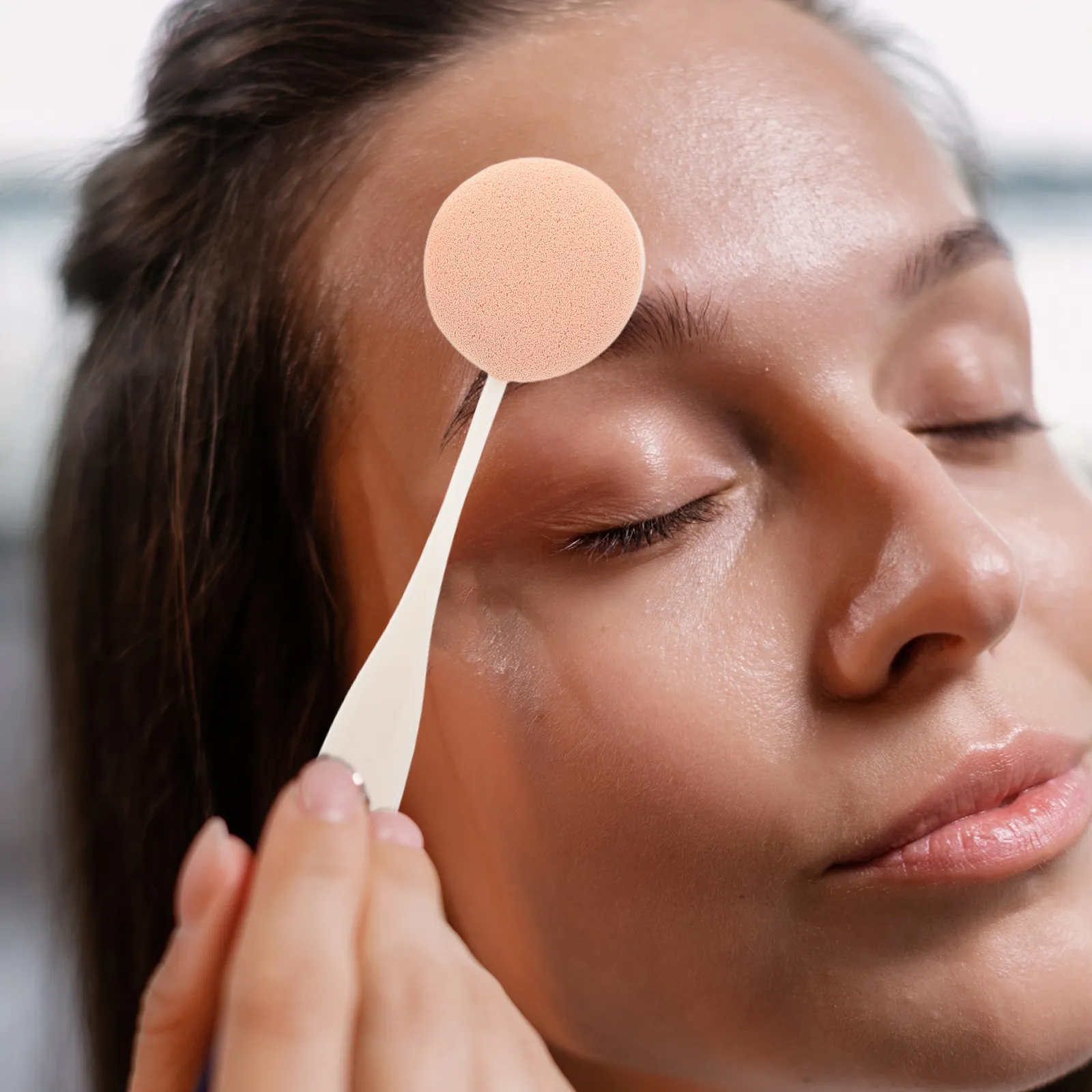 8Pcs Dual-Sided Round Makeup Sponges Patting Sponge for Toner Foundation Setting Powder Korean Facial Applicators
