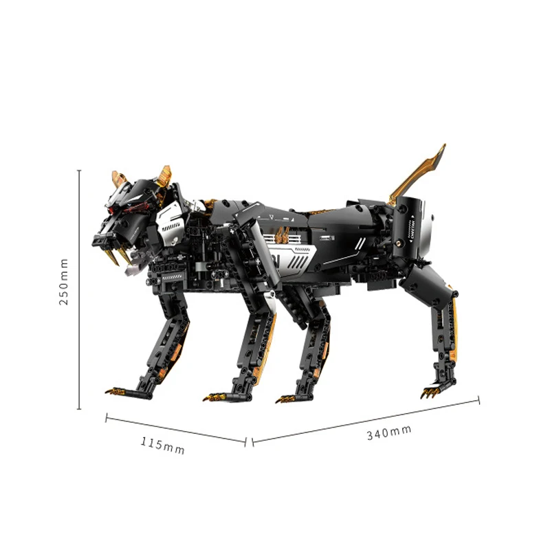 IN STOCK MOC Technical RC Dark Night Mechanical Leopard Building Blocks Bricks Assembling Model Toys for Children Birthday Gift