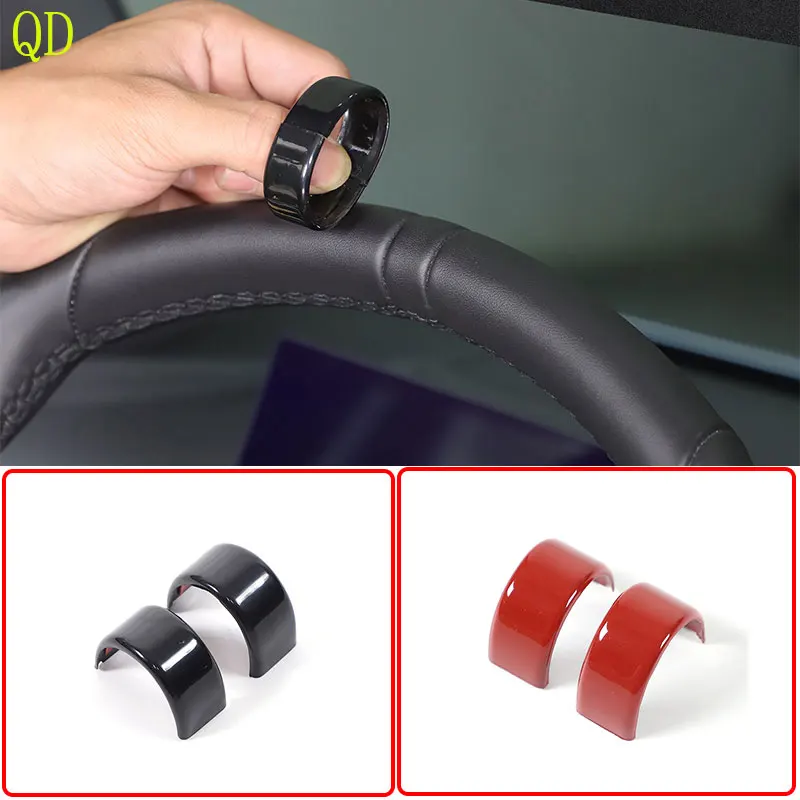 

ABS Black/Red For BMW 5 Series G60 2024+ Car Steering Wheel Return To The Correct Mark Trim Cover Sticker Interior Accessories