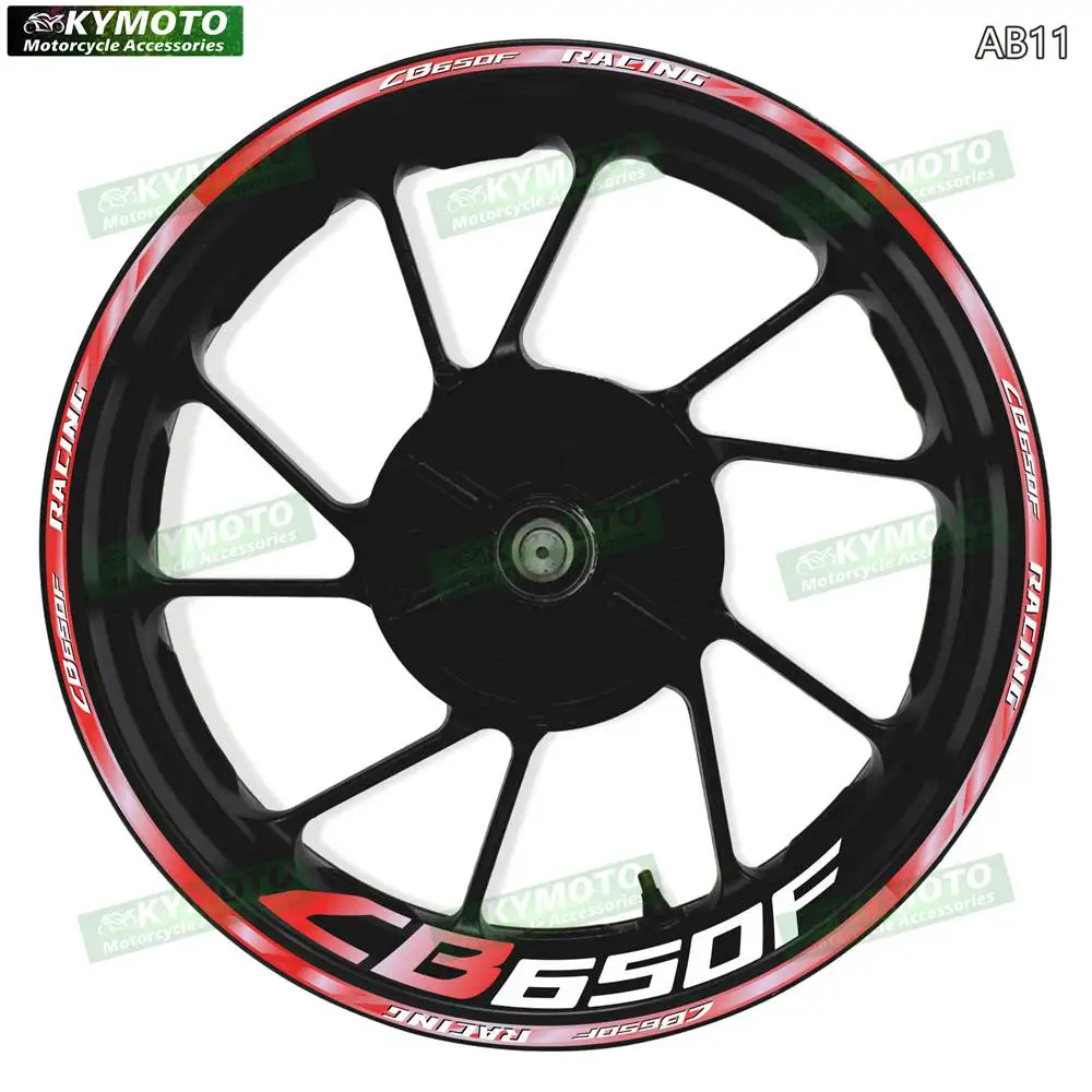 For Honda CB650F CB 650F motorcycle accessories 17-inch front and rear wheel gradient Reflective stickers fairings and wheel hub