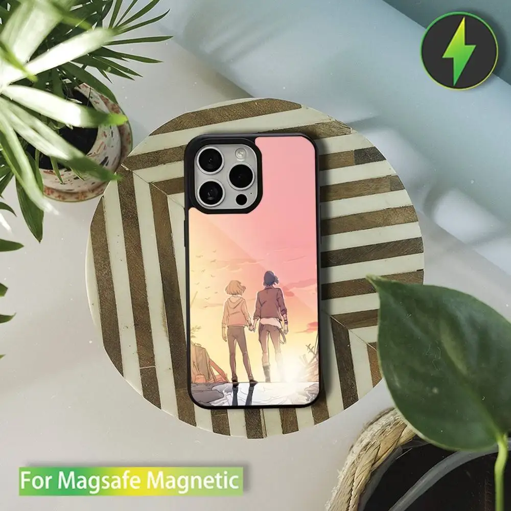 حافظة هاتف Game L-Life Is S-Strange لهاتف iPhone 16,15,14,13,12,11,Pro,Max,Plus, Mini,Magsafe, حافظة شحن لاسلكية مغناطيسية