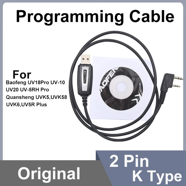 Kabel do programowania USB Quansheng UVK5 UVK6 5RPlus Baofeng 18Pro 13Plus 17Plus V2 Kabel do programowania CD Oprogramowanie Akcesoria radiowe