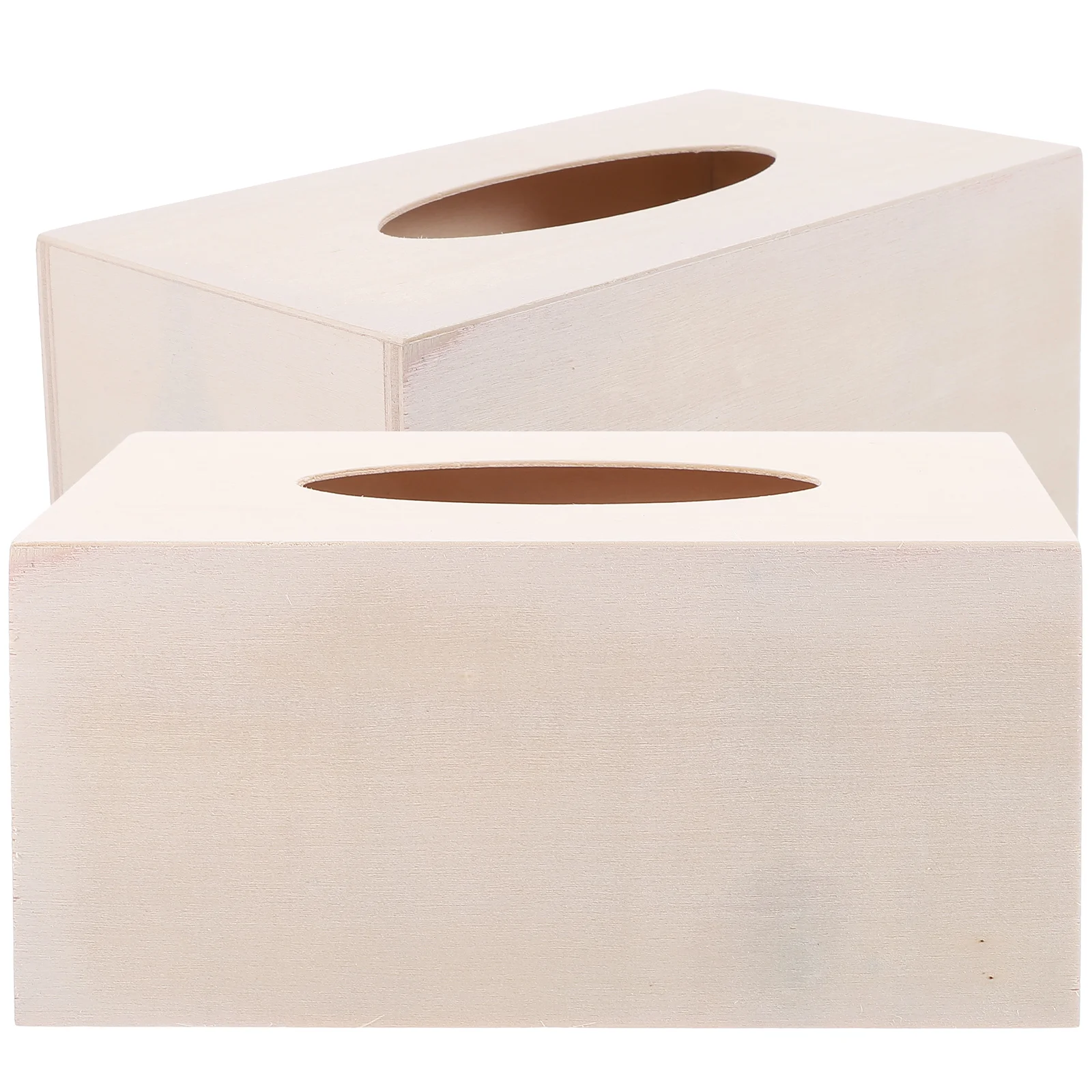 

2PCS DIY Tissue Boxes Wooden Napkin Box Handmade Tissue Boxes Plain Color Napkin Holders for Home Shop