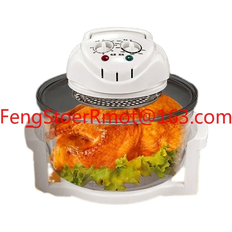 Large capacity 12L/17L non-flipping visual air fryer can roast whole chicken, duck and peripheral accessories