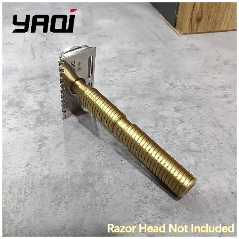 YAQI 88mm Solid Brass Safety Razor Handle Mens Shaving Wet Shave Tools Best Gift for Men Mens Grooming Tools Mens Gift