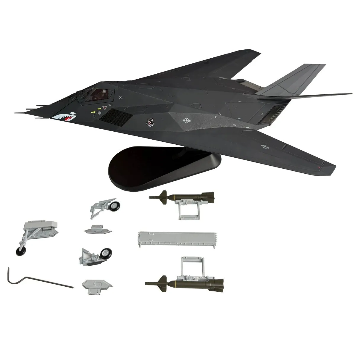 1/72 Scale Diecast F117 Fighter Stealth Attack Metal Military Aircraft Model For Adults Aviation Fun Collection Gift With Stand