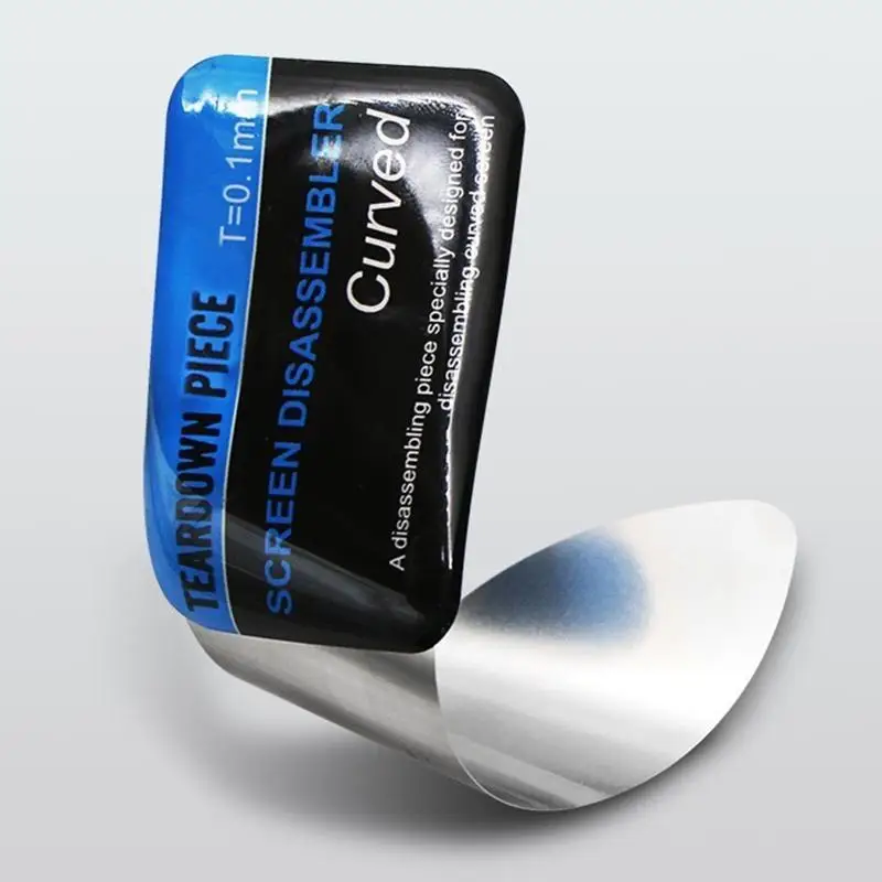 Y1UB Thin Flexible Spring Steel Pry Spudger Curved Screen Card Disassemble Card