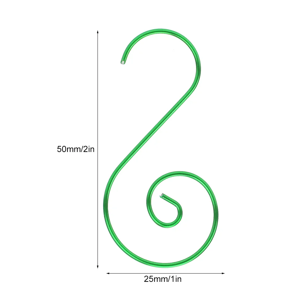 60pcs Mini Multi Purpose Metal S Shape Hooks Christmas Tree Holder Decoration