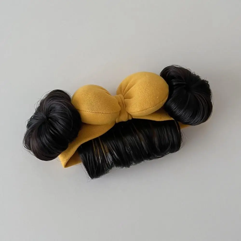 

Аксессуары для волос с бантом, детские ленты для волос, парик, милый пушистый детский шиньон, хлопковая дышащая челка, шиньоны, повязка на голову для малышей