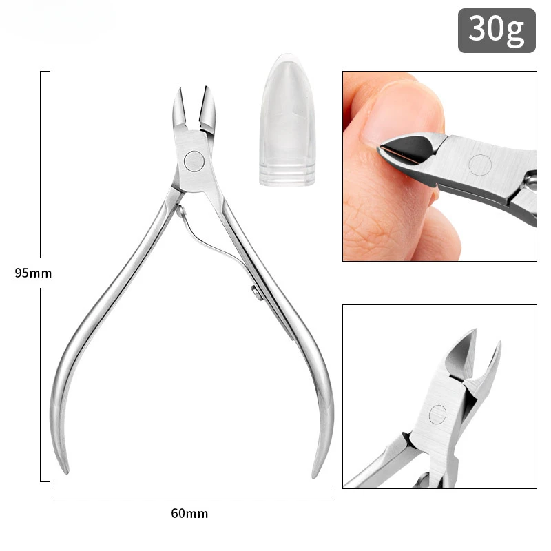 1 pçs unha encravada arte do prego cutícula nipper clipper cortador de borda manicure tesoura alicate ferramenta pedicure removedor de pele morta