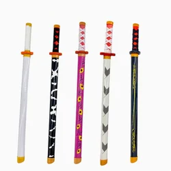 Demon Slayer Katana Sword Original Anime Assembled Cosplay Props Orange  Kyoujurou Tanjirou Tokitou Muichirou Swords 72cm