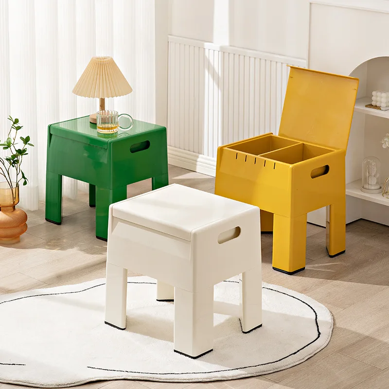 

FULLLOVE Modern Minimalist Home Living Room Stool Storage Storage Multi-functional Shoe Changing Stool INS Style Children Stool