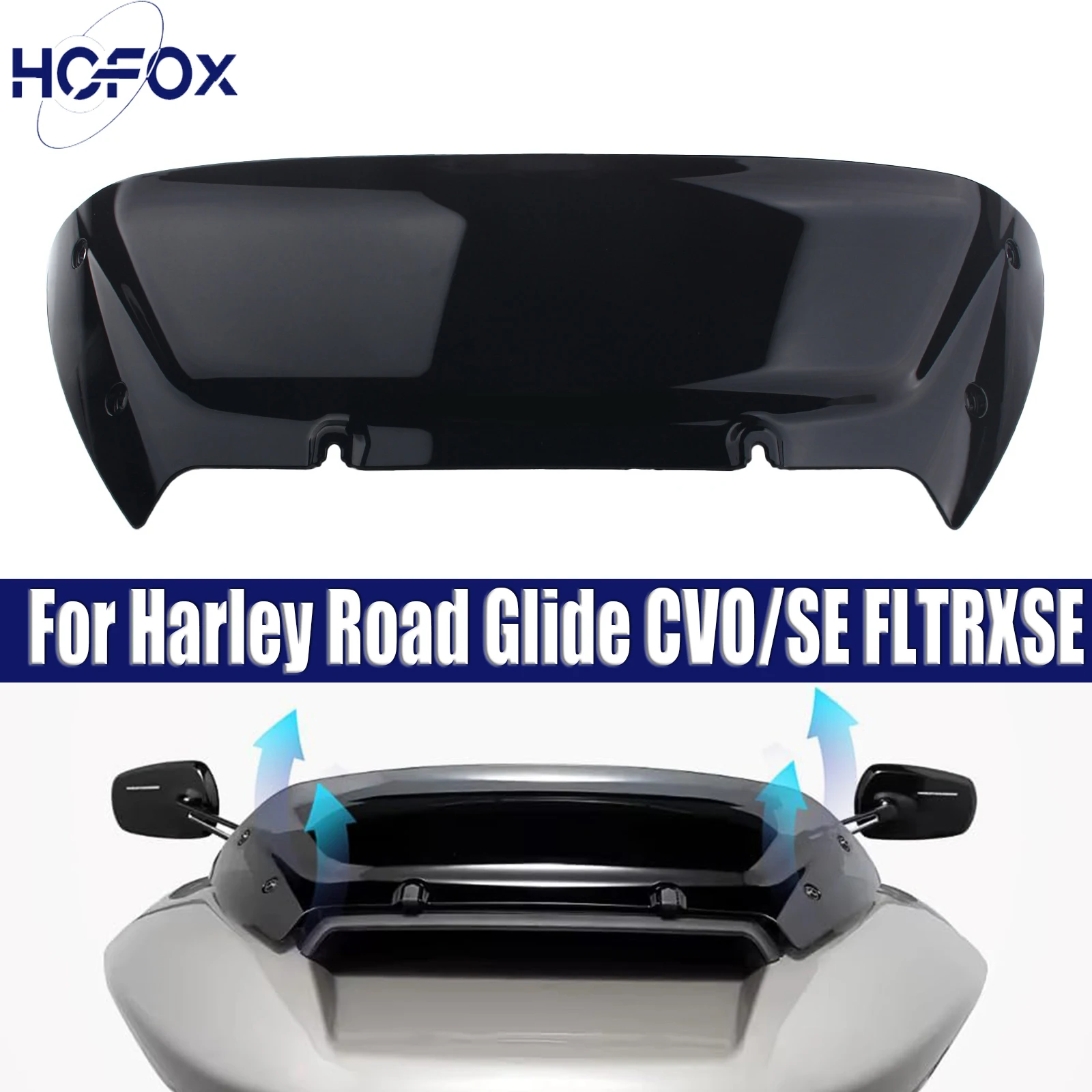 

Motorcycle Part Wind Splitter Windshield Deflectors Windscreen for Harley Road Glide CVO/SE FLTRXSE 2023 2024