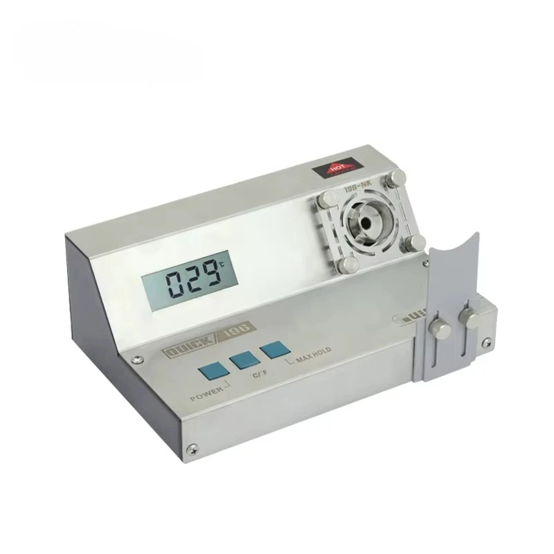 

196 LCD Display Portable Hot Air Desoldering Nozzle Temperature Tester with 0-800 Range and K-Type Thermocouple Sensor