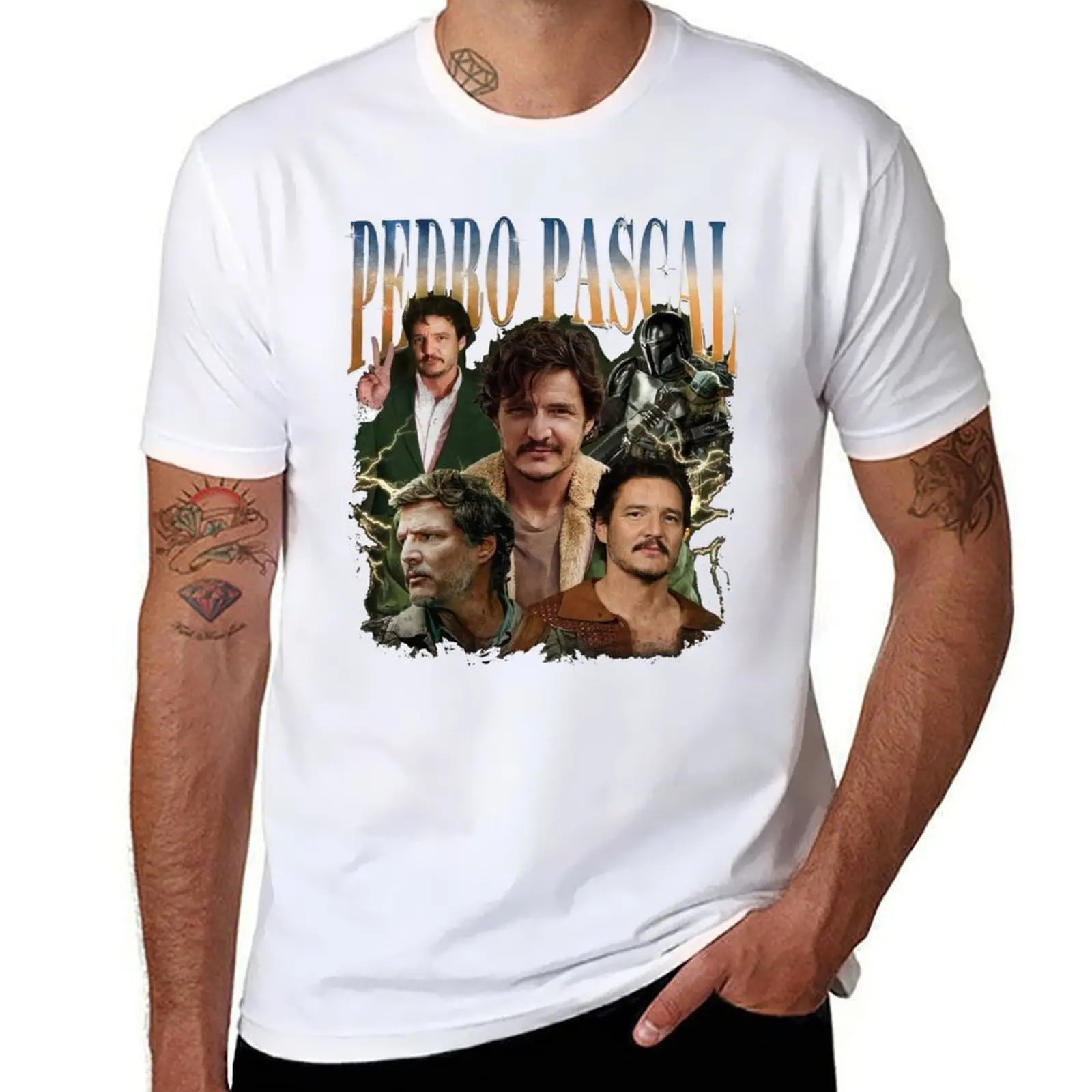 

Pedro Pascal Vintage T-Shirt man t shirts for men casual anime t shirts for man T-Shirt