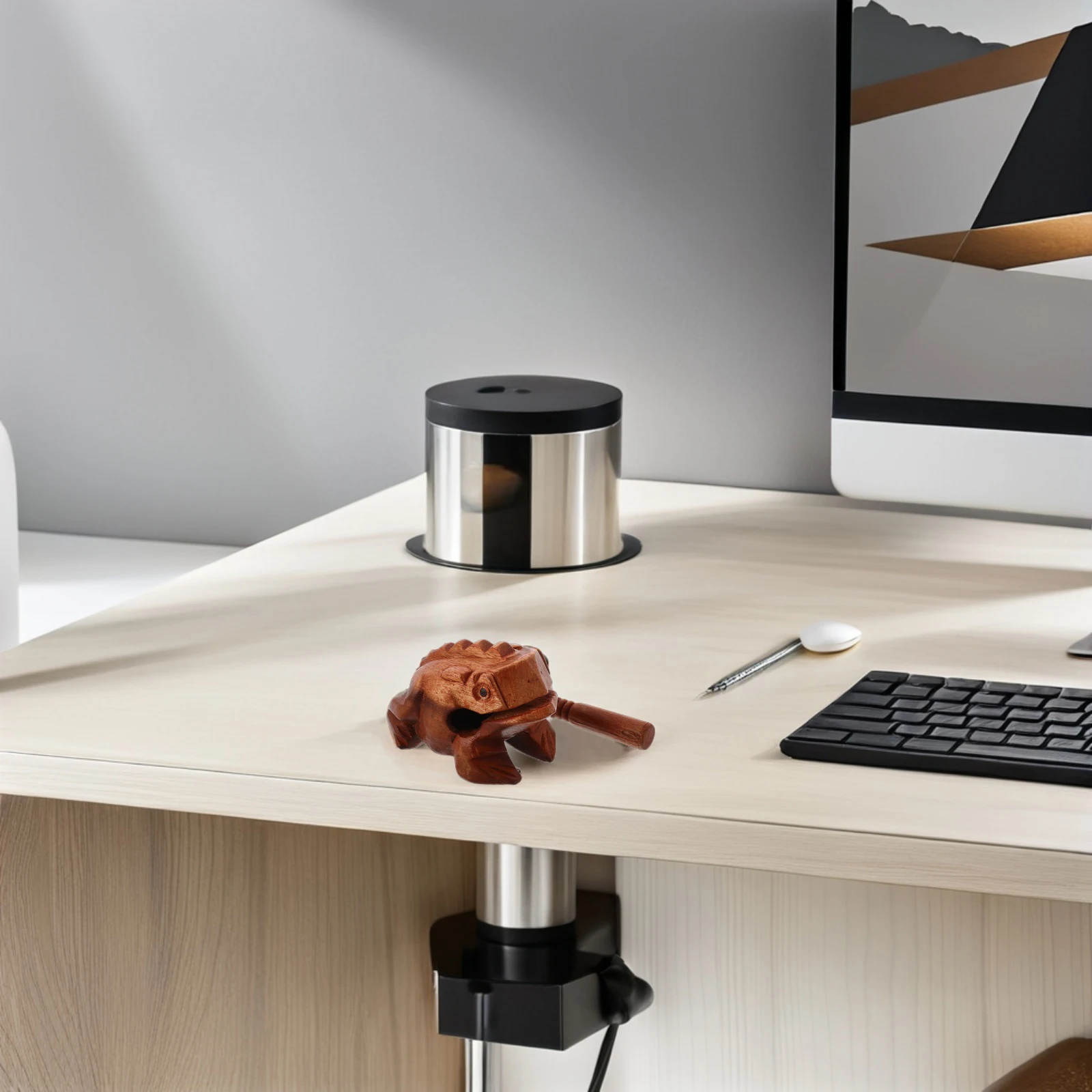 1 مجموعة الضفدع Guiro Instrument11CM خشبية الحيوان قرع مكتب لعبة هالوين الضفدع صانع الصوت كتلة الخشب ديكور موسيقي #6