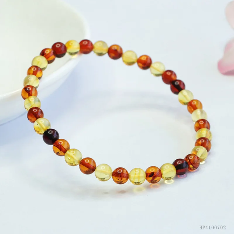 100% Natural Amber Bracelet Women Healing Gemstone Fine Jewelry Genuine Baltic Amber Colorful Bracelets For Girlfriend Mom Gifts