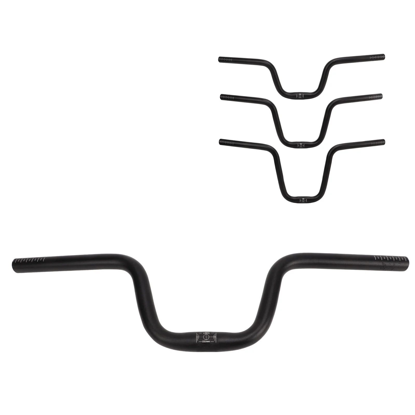 Bike Handlebar Anti Slip Flexible CNC Processing Mountain Bike Riser Bar Easy Cleaning 25.4mmx580mm for Riding
