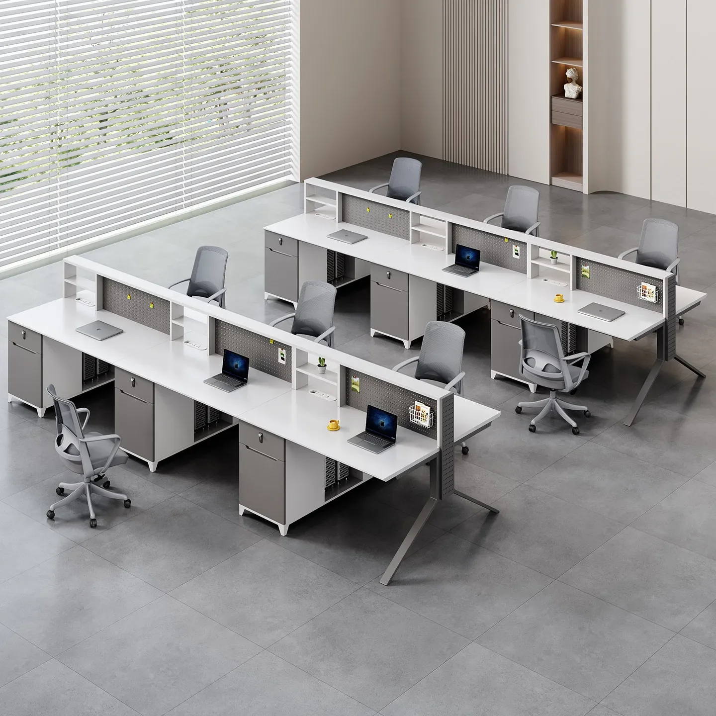 E0 level station DIY hole board  screen 2/4/6 manual staff desk office desk and  combination