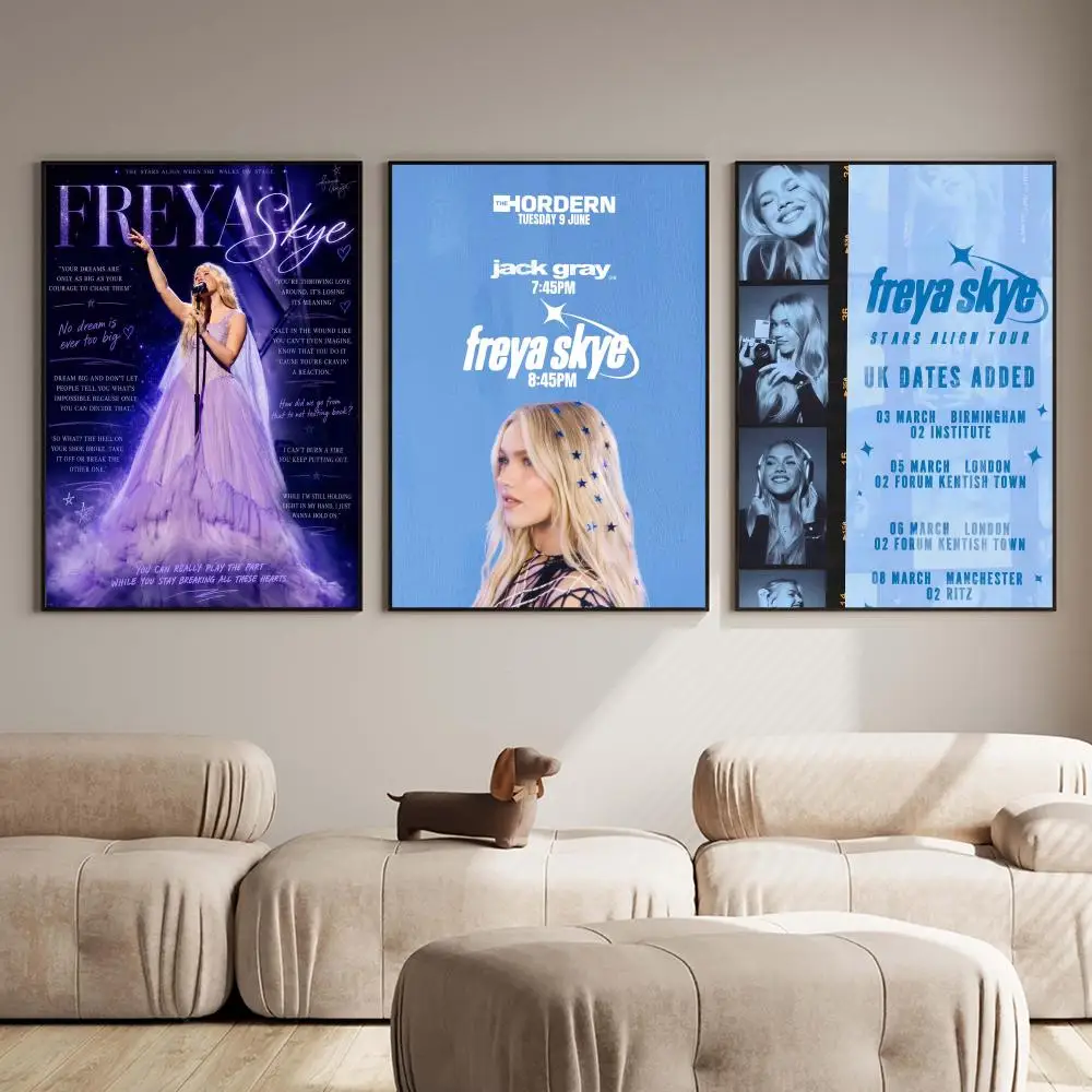 Pop Singer F-Freya Skye Poster PP Wall Decor Posters Celebrity Music Art Prints Bedroom Office Gift