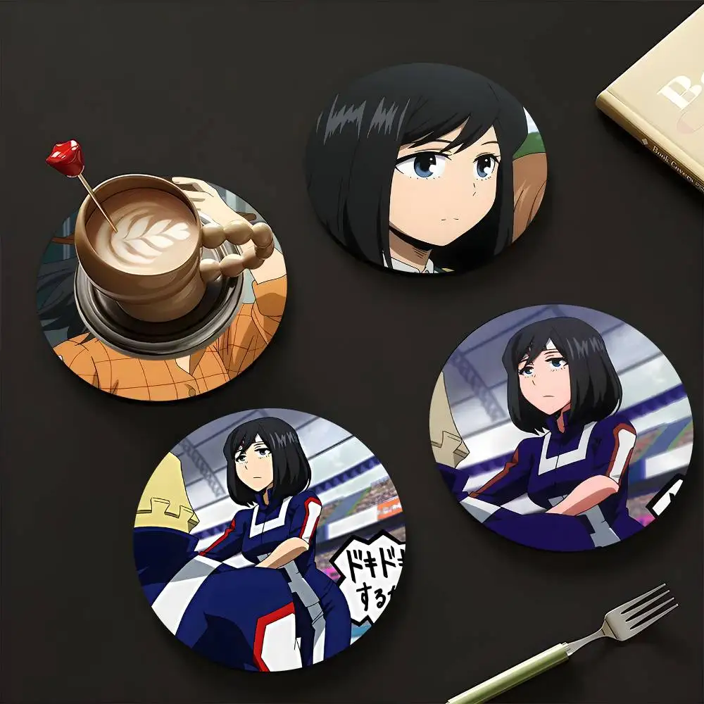 1pc Yui Kodai Anime Characters Wooden Coaster Colour Printing Cup Mat Home Desk Decoration Gifts
