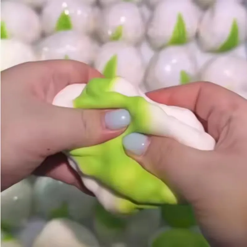 Pistachio Squishy Stress Ball Fidget Toy Crunchy Squeeze Toy Round Blocks Filled ASMR Anti Stress Release Hand Relax Gift Toy
