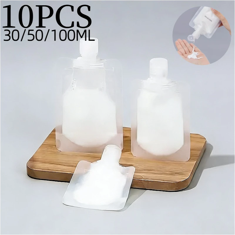 

10PCS Lotion Sub Packaging Bag Travel Empty Extrusion Bag Portable Travel Lotion Cosmetics Storage Household Supplies