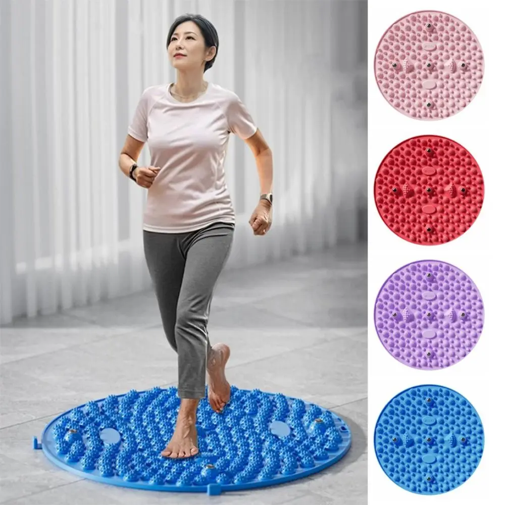 Creative Foot Massage Mat Anti-Slip Magnetic therapy Feet Relaxation Massage Pad Round Portable Jogging Pad