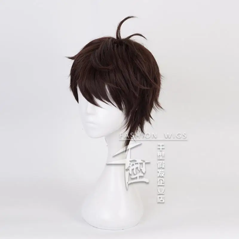 Anime Haikyu!! Oikawa Tooru Cosplay Wig Brownish Chestnut Short Hair Heat Resistant Synthetic Halloween Party Accessories Props