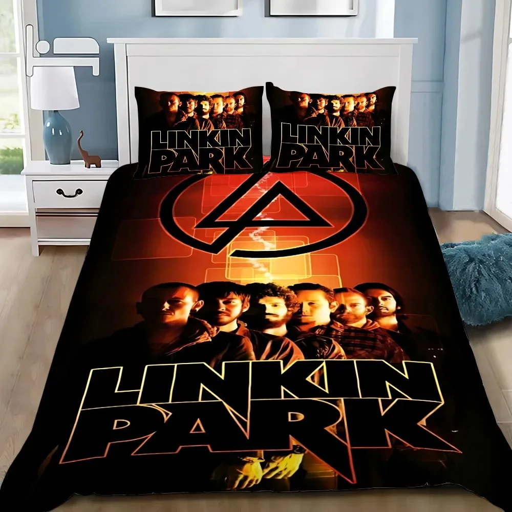 Rockband-Bettbezug, Kissenbezug, Bettwäsche-Set, L-Linkin P-Park, für Erwachsene, Jungen, Mädchen, Schlafzimmerdekoration, Kinder, Einzelbett, Doppelbett, große Größe