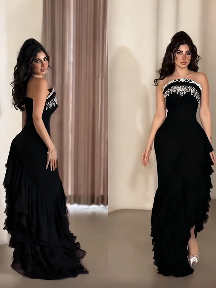 

Bla Strapl Me Diamond Embellied Эластичное сексуальное облегающее длинное вечернее платье через плечо со средней талией из полиэстера