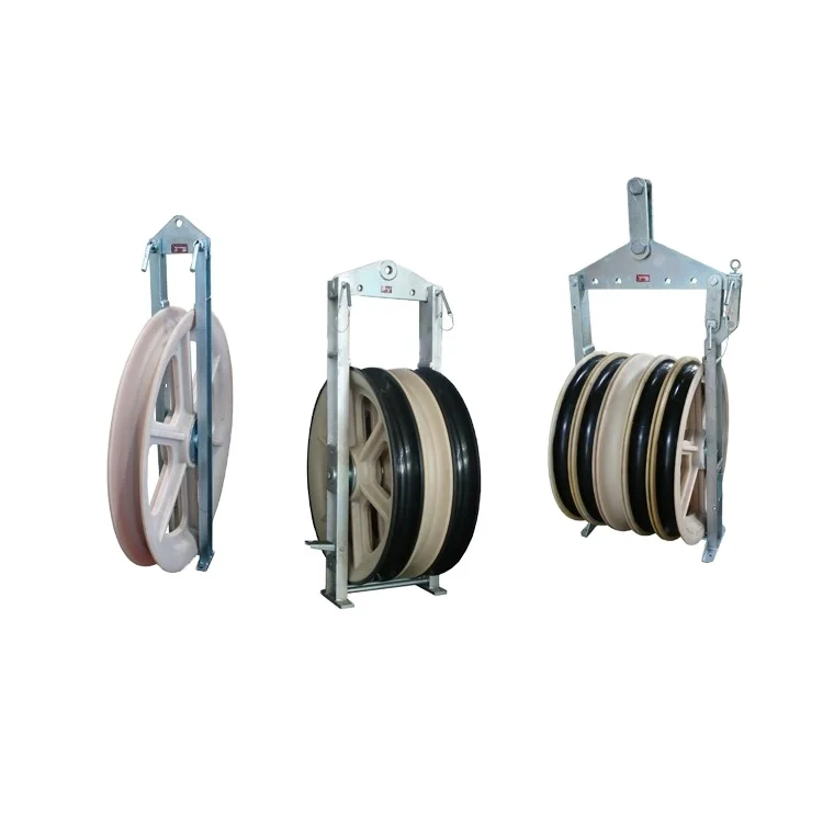 Transmission Line Conductor Stringing Blocks OEM 1040mm Large Diameter ISO9001 Certified Pulley Blocks