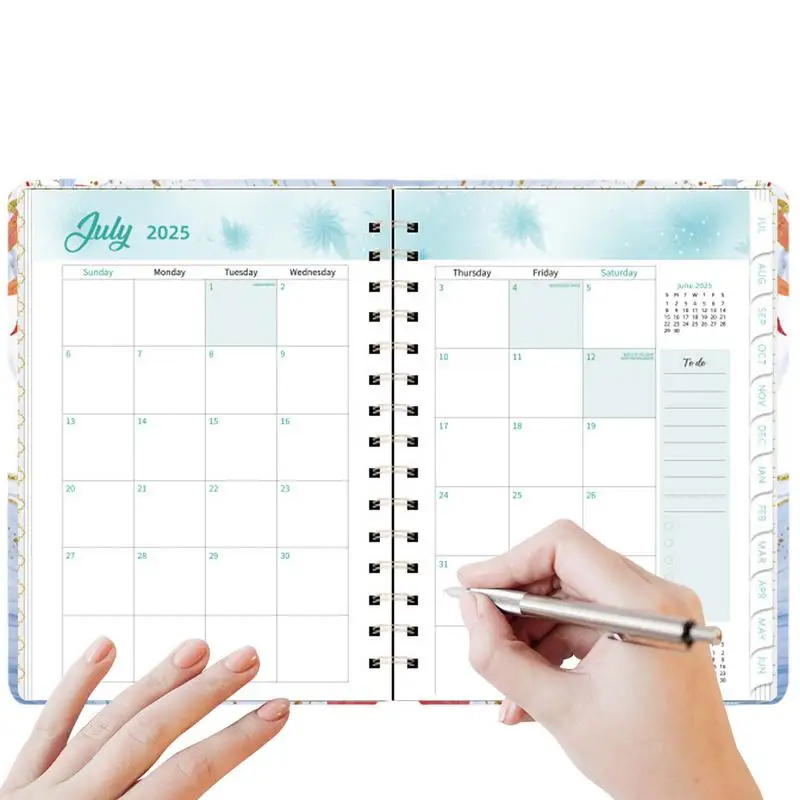 2025 Planner Notebook 365 Days Calendar Agenda Planner A5 Diary Notepad Weekly Goal Habit Tracker Schedules Organizer